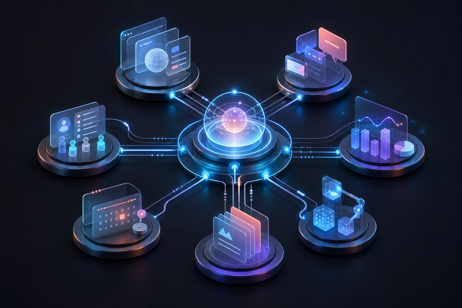 Модульная цифровая экосистема с CRM, аналитикой, коммуникациями и автоматизацией